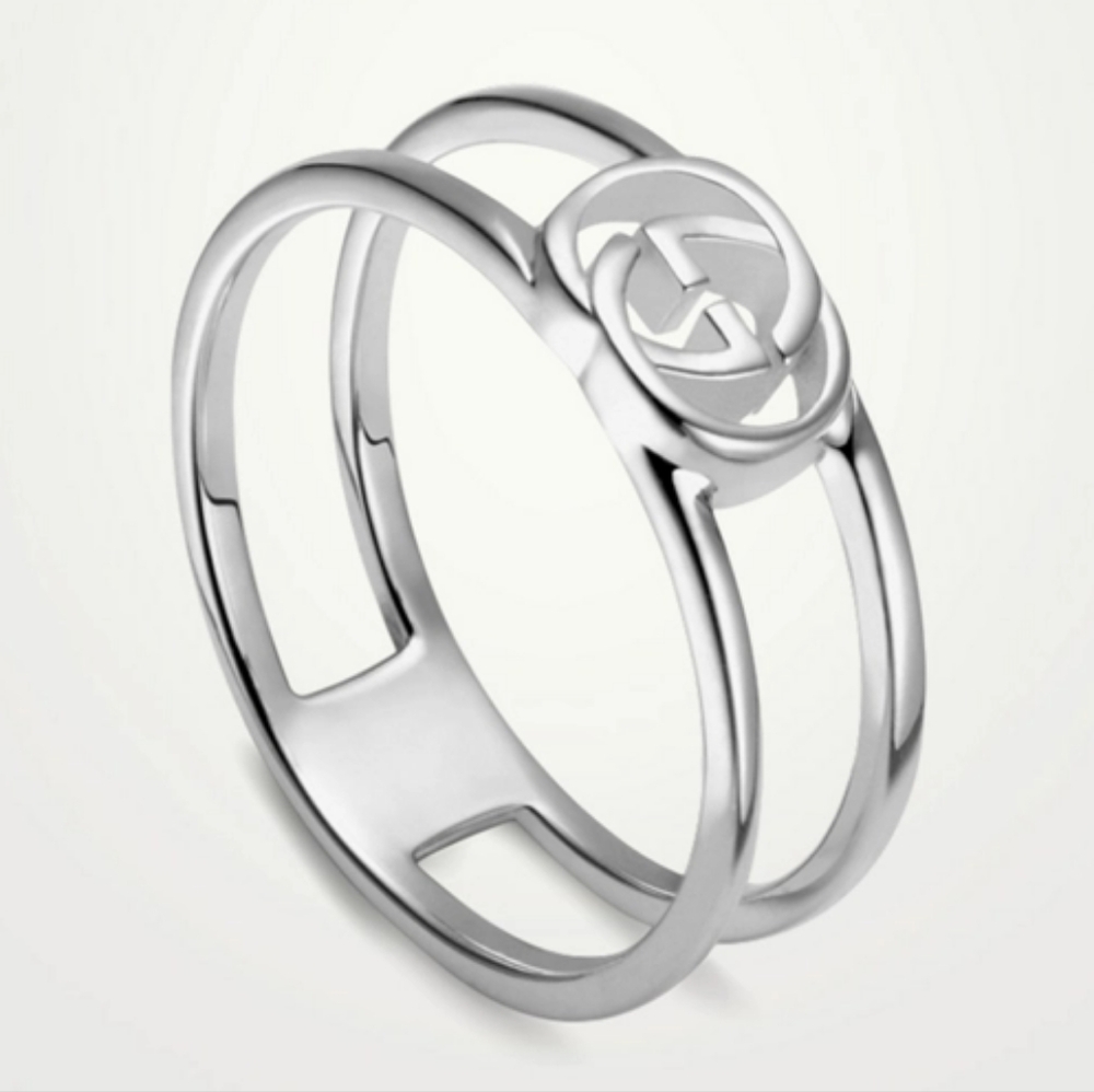 GUCCI Interlocking G Silver Ring